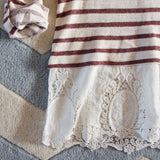 Swiftwater Lace Top in Burgundy: Alternate View #3