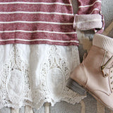 Swiftwater Lace Top in Wine: Alternate View #3