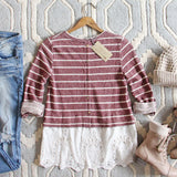 Swiftwater Lace Top in Wine: Alternate View #4