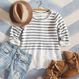 Swiftwater Lace Top in Navy: Alternate View #1