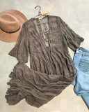 Tainted Rose Lace Duster: Alternate View #1