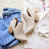 Talia Stitch Booties in Sand: Alternate View #2
