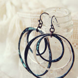 Tarnished Turquoise Earrings: Alternate View #2