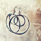 Tarnished Turquoise Earrings: Alternate View #1