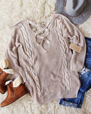 The Alex Sweater in Sand: Alternate View #2