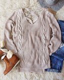 The Alex Sweater in Sand: Alternate View #5