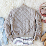 The Bomber Jacket in Taupe: Alternate View #4