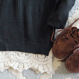 The Boyfriend Lace Sweater in Sage: Alternate View #3
