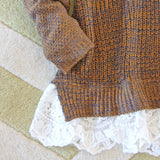 The Boyfriend Lace Sweater in Timber: Alternate View #4