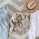 Chevron Fringe Blanket Scarf: Alternate View #2