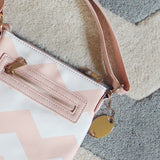 The Chevron Cross Body Tote in Pink: Alternate View #3