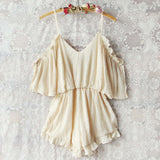 The Drifter Romper in Cream: Alternate View #1