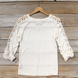 The Maddie Cozy Tee in Cream: Alternate View #4