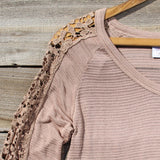 The Maddie Cozy Tee in Sand: Alternate View #2