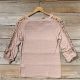 The Maddie Cozy Tee in Sand: Alternate View #4