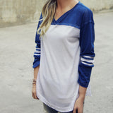 The Fenley Tee in Blue: Alternate View #3