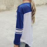 The Fenley Tee in Blue: Alternate View #4