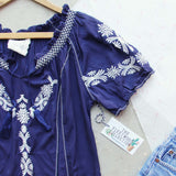 Harlow Embroidered Tunic in Navy: Alternate View #2