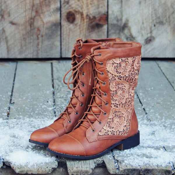 The Harper Lace Boots: Featured Product Image