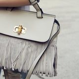 Honey Hush Fringe Tote in Cream: Alternate View #2
