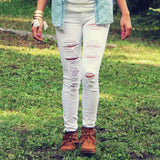 The Joey Destructed Skinny Jean: Alternate View #2