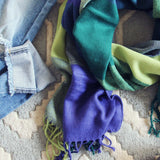 The Lodge Plaid Scarf in Sage: Alternate View #2