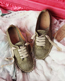 The London Sneaker Espadrille in Sage: Alternate View #3
