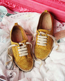 The London Sneaker Espadrille in Mustard: Alternate View #1