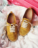 The London Sneaker Espadrille in Mustard: Alternate View #2