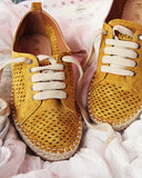 The London Sneaker Espadrille in Mustard: Alternate View #3