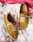 The London Sneaker Espadrille in Mustard: Alternate View #4