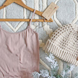 The Mercer Basic Tank Dress in Taupe: Alternate View #2