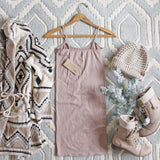 The Mercer Basic Tank Dress in Taupe: Alternate View #3
