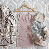 The Mercer Basic Tank Dress in Taupe: Alternate View #1