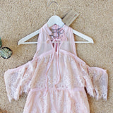 The Mick Lace Romper in Pink: Alternate View #2