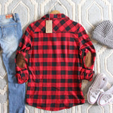 The Patches & Plaid Flannel in Red: Alternate View #4