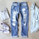 Sandstone Boyfriend Jean: Alternate View #1