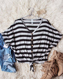 Sweetly Tie Tee in Black: Alternate View #1