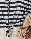 Sweetly Tie Tee in Black: Alternate View #2