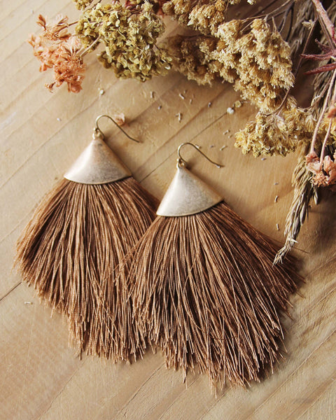 Tobacco Grass Earrings: Featured Product Image