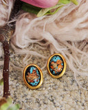 Turquoise Night Earrings: Alternate View #2