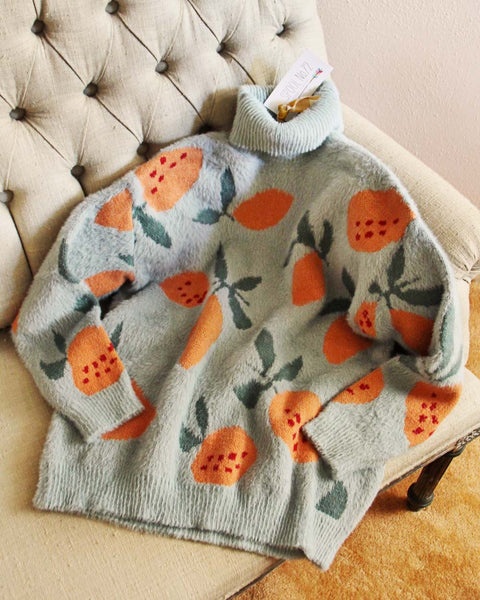 Tutti Fruity Sweater in Mint: Featured Product Image