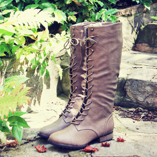 Upper County Boots in Beige: Featured Product Image
