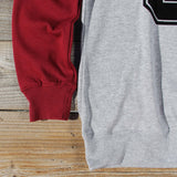 Varsity Sweatshirt in Burgundy: Alternate View #3