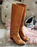 Vintage Soft Caramel Boots: Alternate View #2