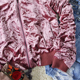 Spool Lux Velvet Bomber Jacket: Alternate View #3