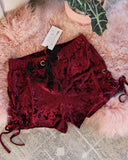 Velvet Tie Lounge Shorts: Alternate View #1