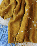 Velvet & Tie Sweater in Mustard: Alternate View #4