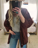 Velvet & Tie Sweater in Rusted Merlot: Alternate View #2