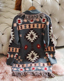 Velvet Moon Blanket Sweater in Dusty Sky: Alternate View #3